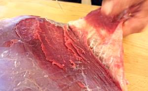 Fleischzuschnitt für die Bockwurst