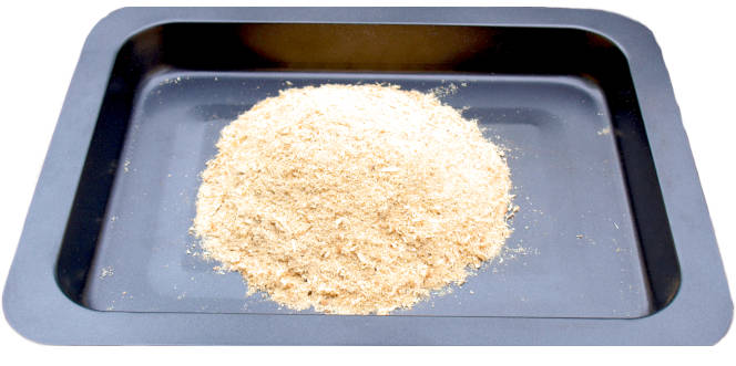 Feine und grobe Späne zum Schinken räuchern.